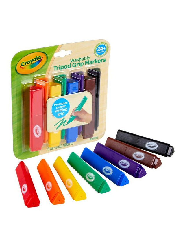 Crayola Washable Tripod Grip Markers - 8 Count