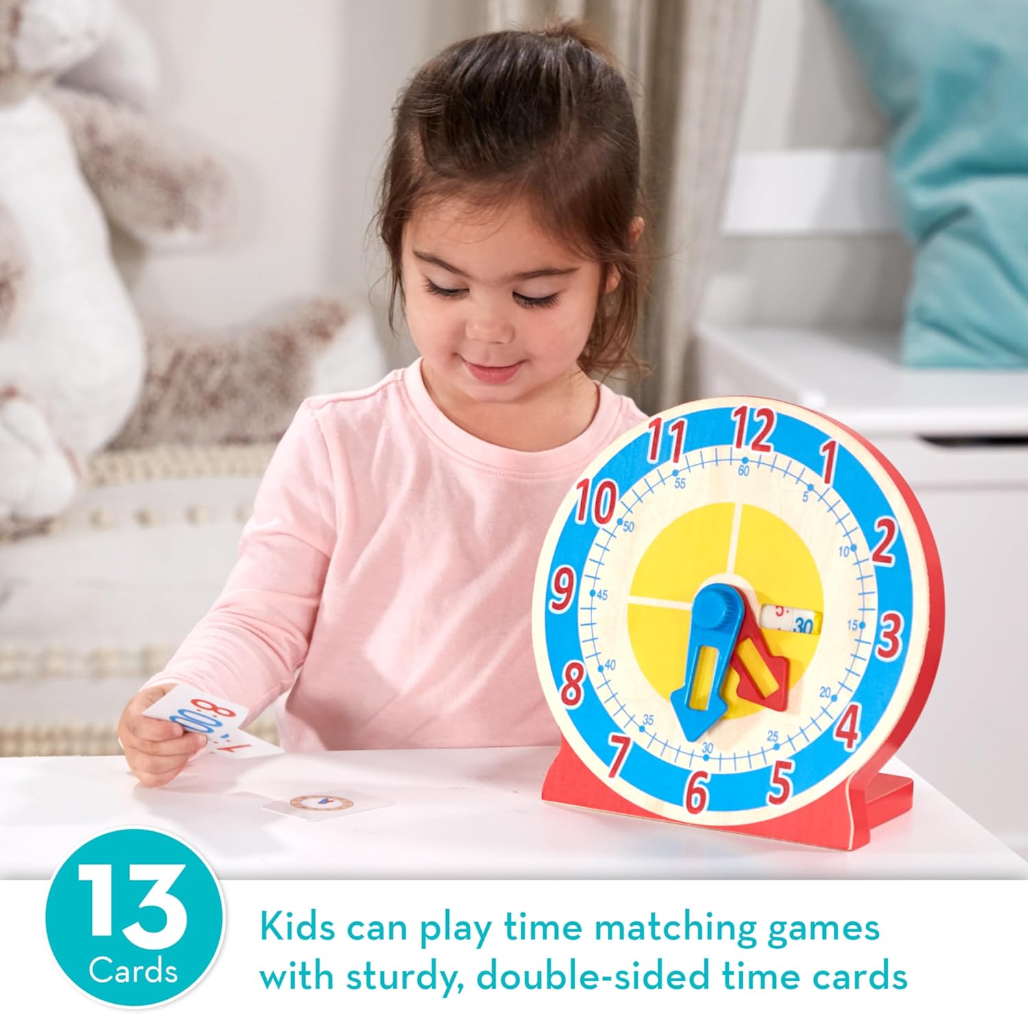 Melissa & Doug Turn & Tell Wooden Clock