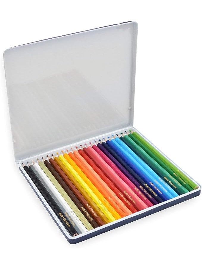Helix Oxford Colouring Pencils in Metal Tin (Pack of 24)