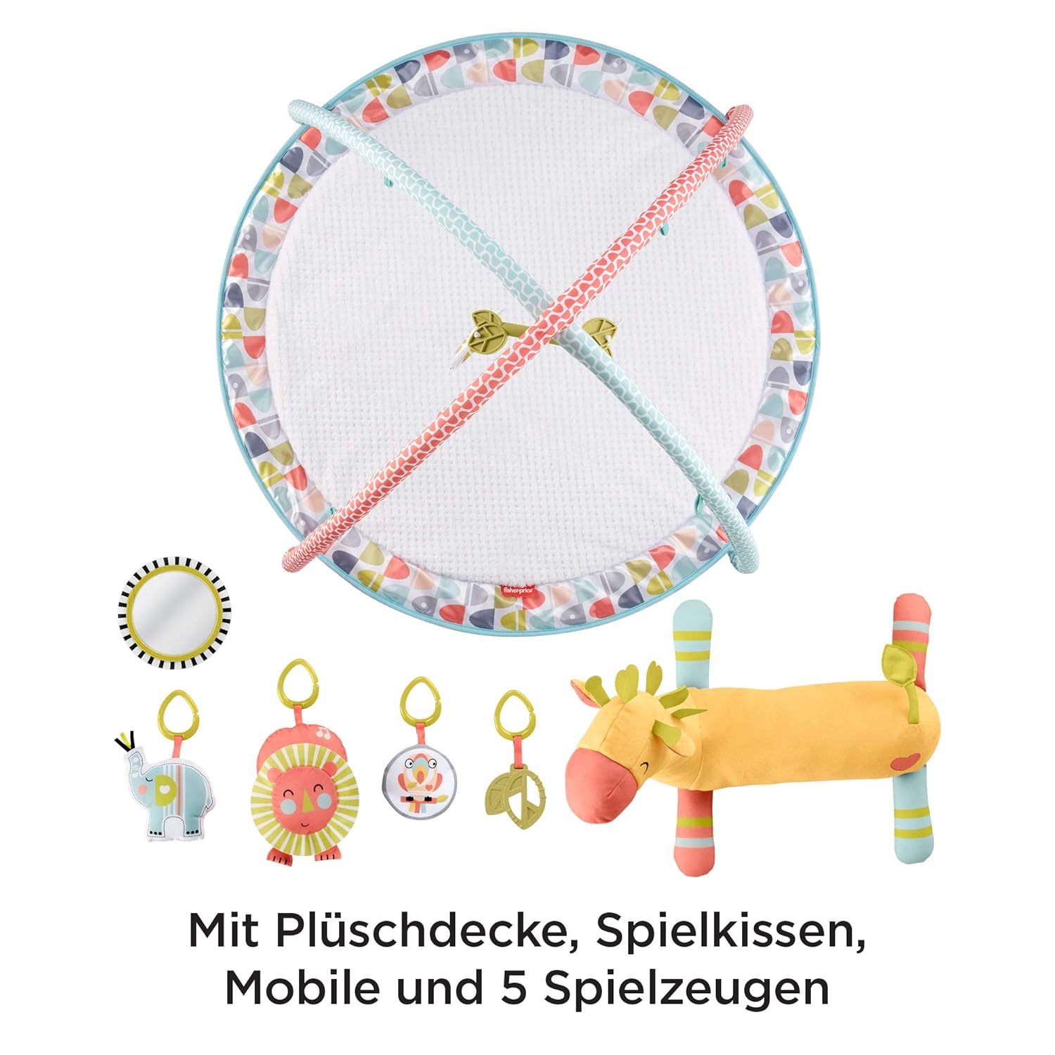 Fisher-Price Go Wild Gym & Giraffe Wedge Activity Gym - 0m+