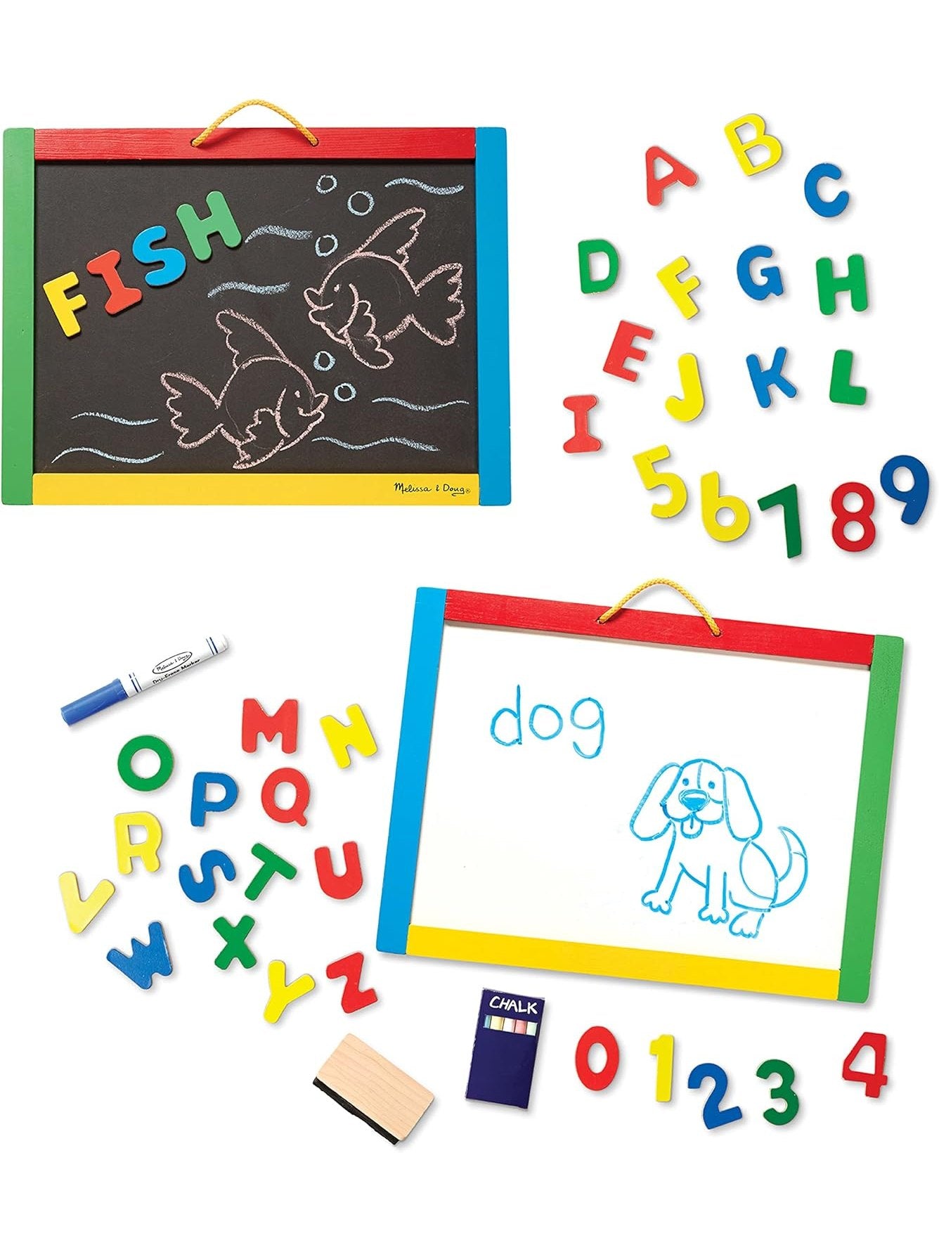Melissa & Doug Magnetic Chalkboard and Dry-Erase Board