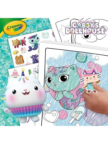 Crayola Gabby Dollhouse Colour & Sticker Book with 50+ Stickers