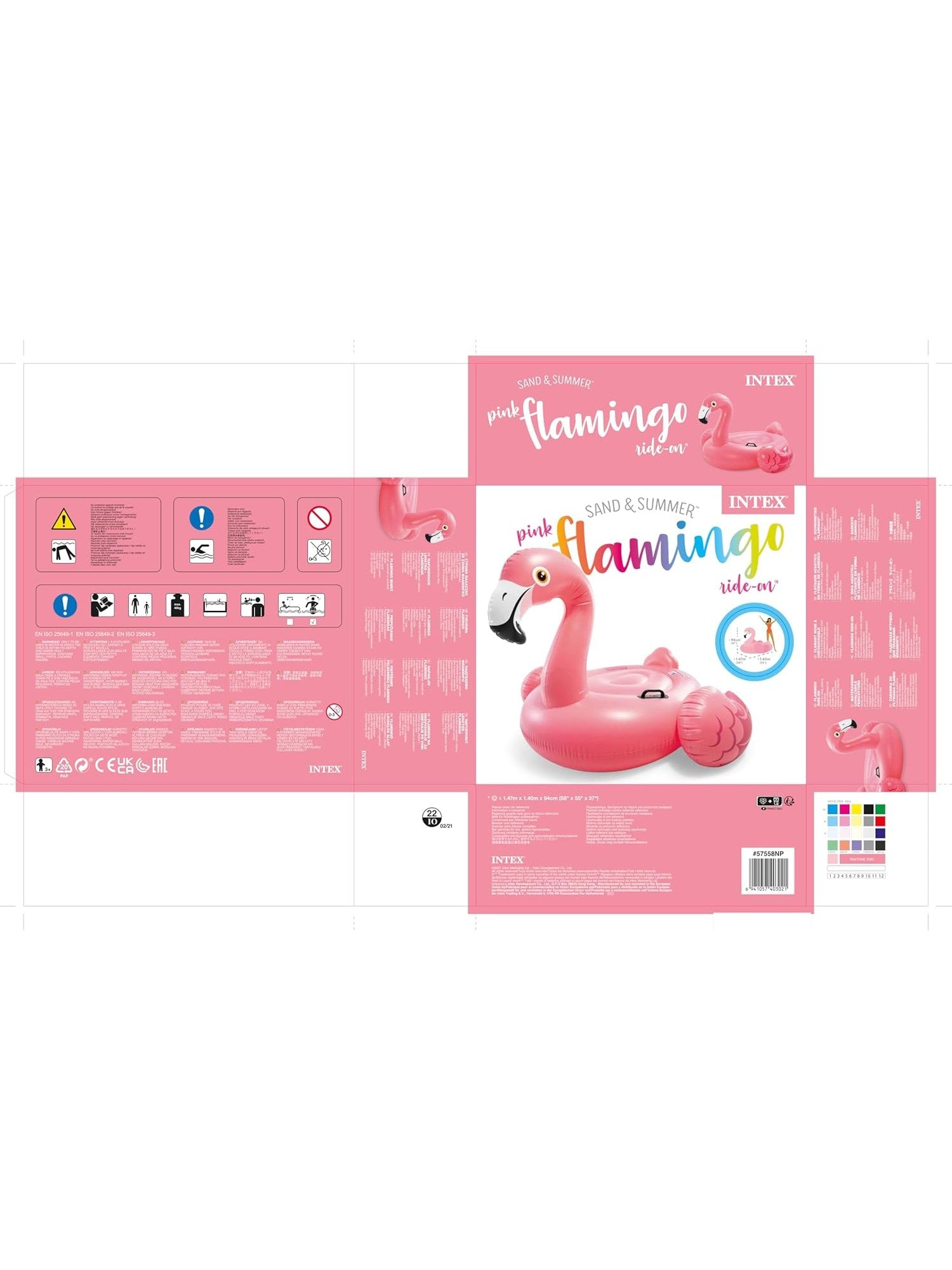 Intex Pink Flamingo Sand & Summer Ride-on Inflatable Float