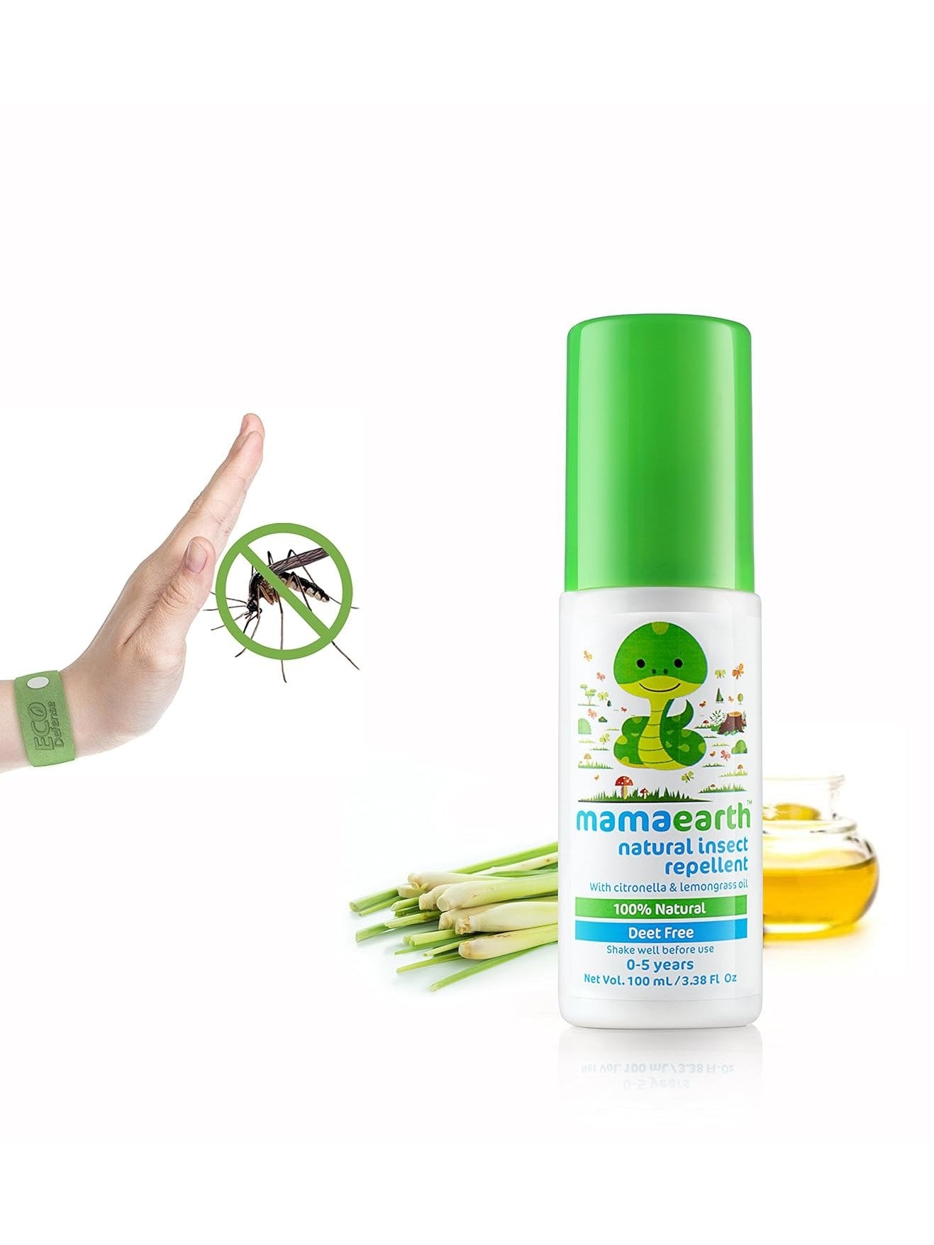 Mamaearth Baby Natural Insect Repellent for Babies (100 ml, 0-5 Yrs)