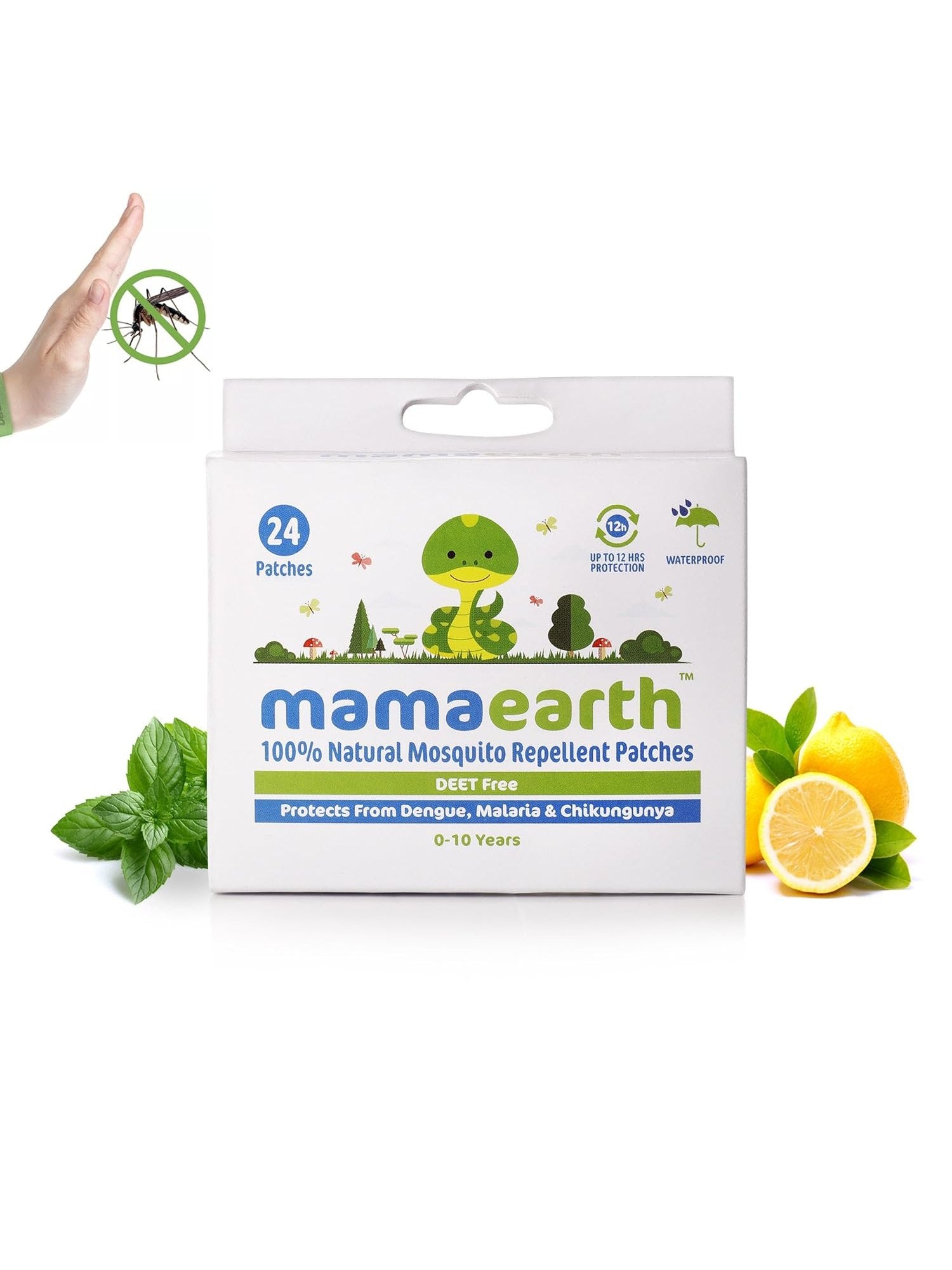 Buy 1 Get 1 Free, Mamaearth Baby Natural Mosquito Repellent Patches (24 patches)