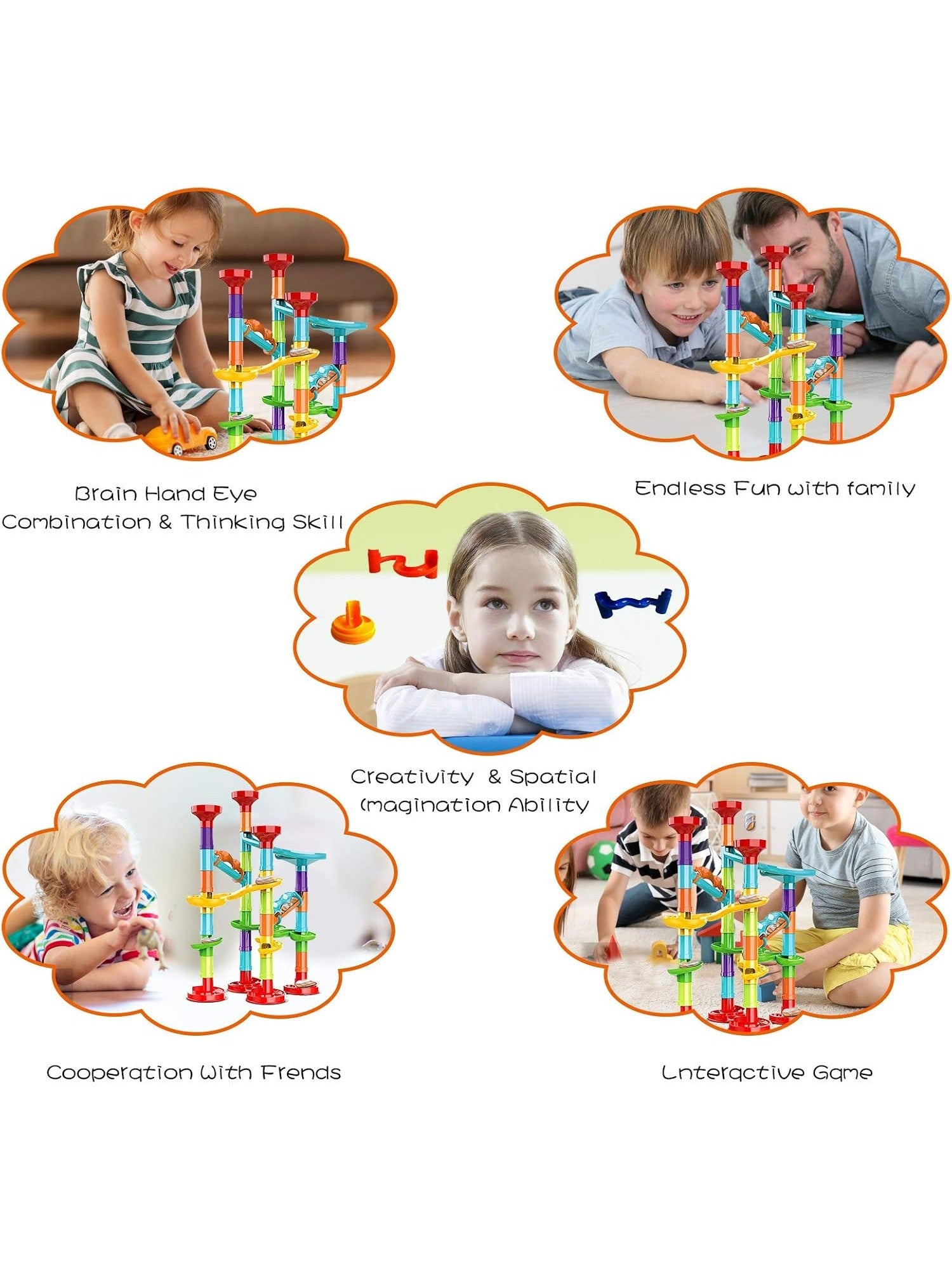 Marble Run Pipeline Toys Set 50pcs