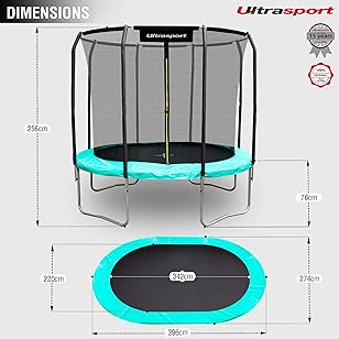 PreLoved 12ft Ultrasport Garden Trampoline - Mint (Brand New)
