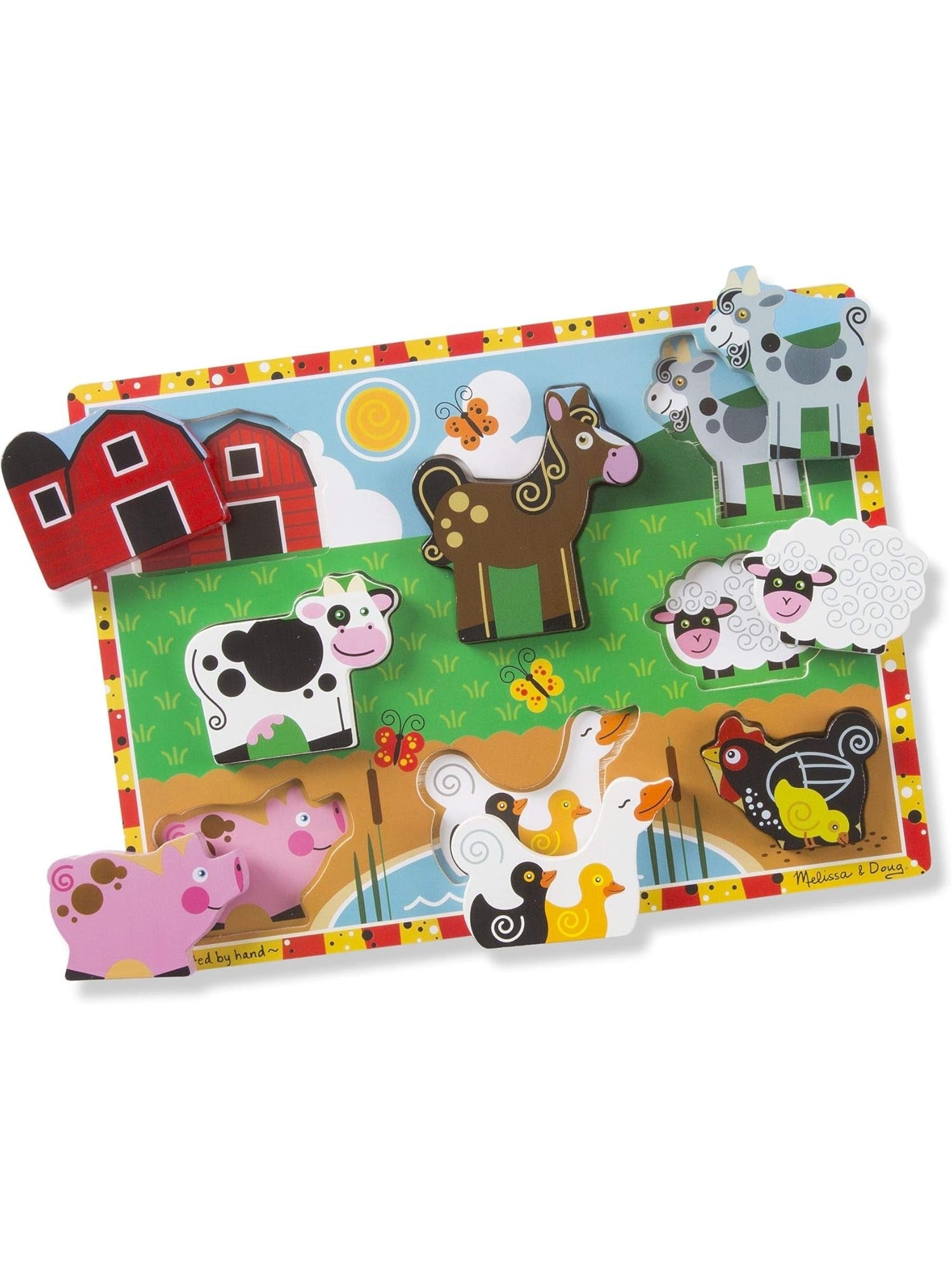 Melissa & Doug Wooden Chunky Puzzle - Farm Animal