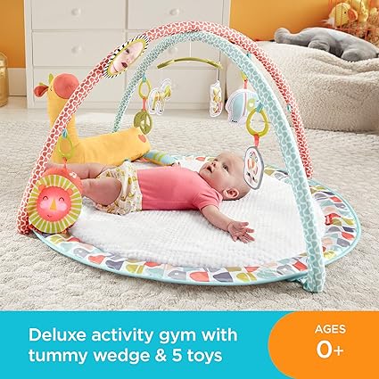 Fisher-Price Go Wild Gym & Giraffe Wedge Activity Gym - 0m+