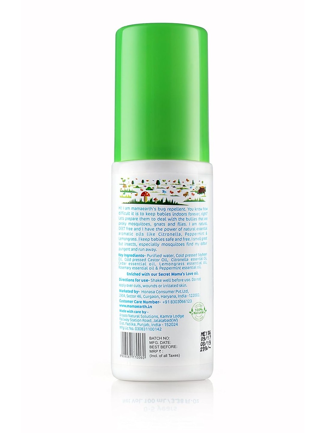 Mamaearth Baby Natural Insect Repellent for Babies (100 ml, 0-5 Yrs)