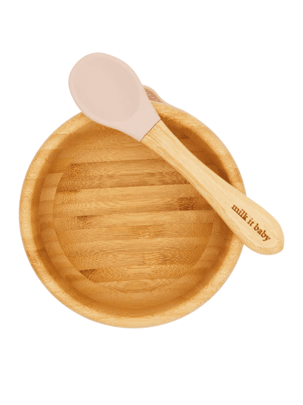 Bamboo Suction Baby Bowl and Spoon