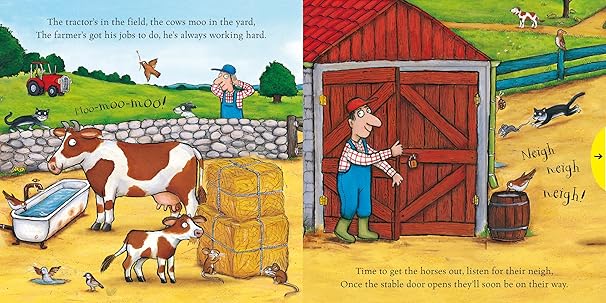 On the Farm: A Push, Pull, Slide Book - Campbell Books (Hardcover)