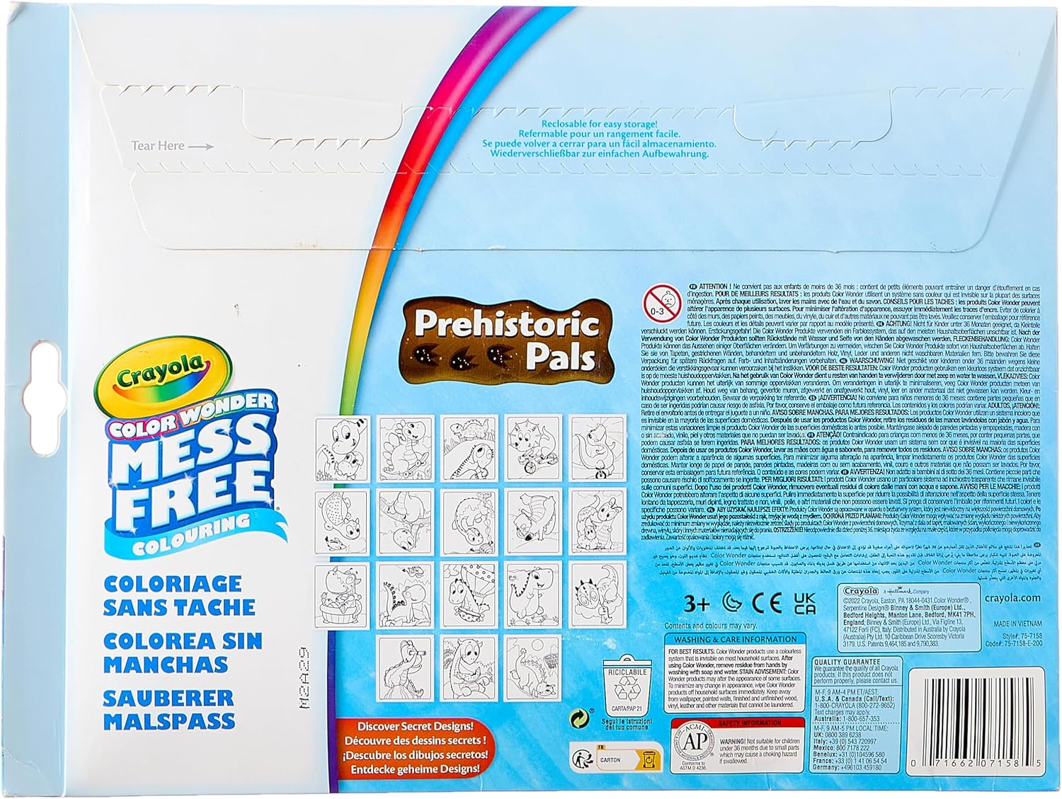 Crayola Color Wonder-Prehistoric Pals Mess-Free Colouring Book