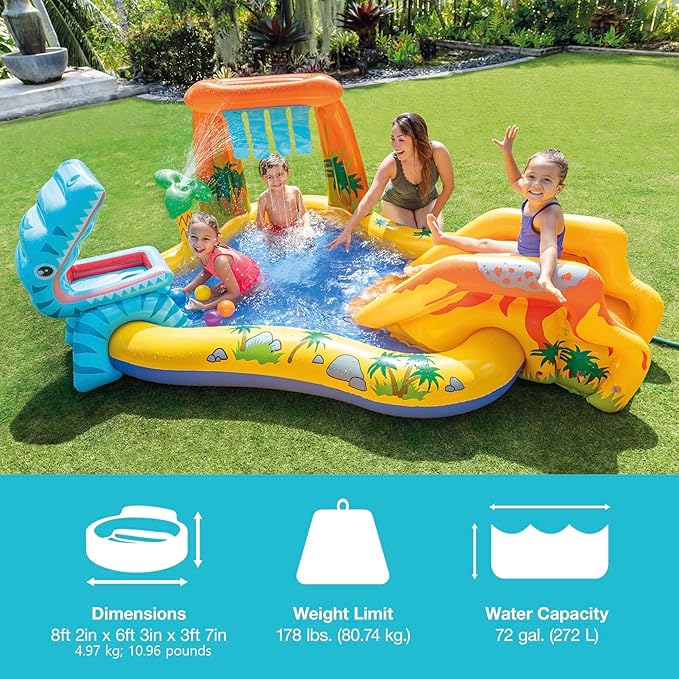 Intex Dinosaur Water Slide Inflatable Play Center