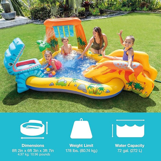 Intex Dinosaur Water Slide Inflatable Play Center