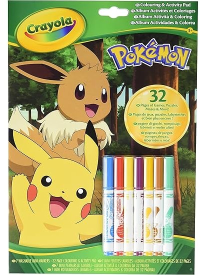 Crayola Colouring & Activity Pad with Markers - Pokemon
