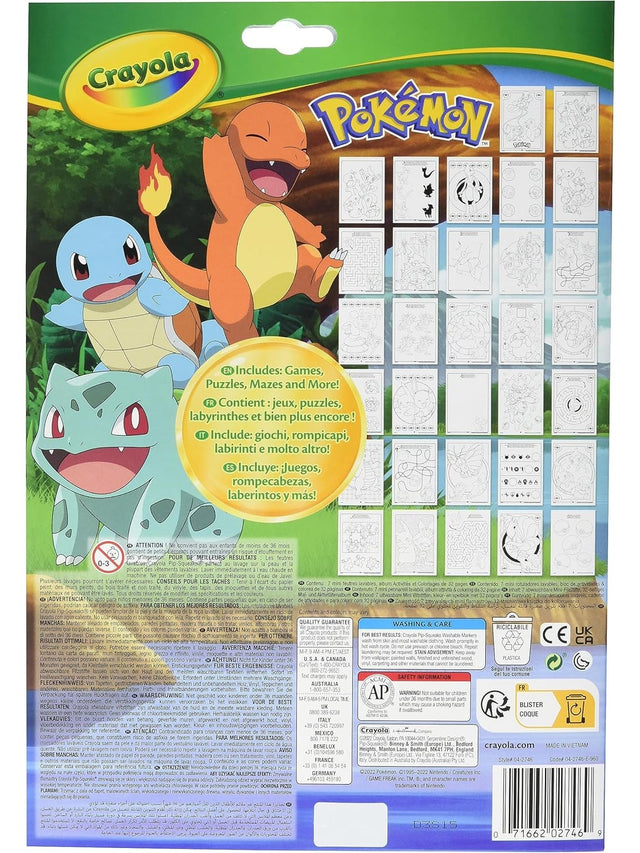 Crayola Colouring & Activity Pad with Markers - Pokemon