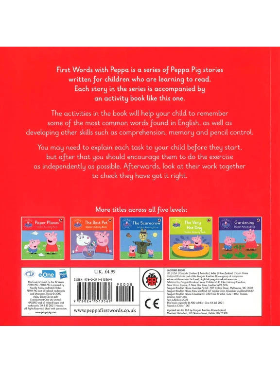 First Words with Peppa Level 1: Daddy Pig's Big Jump Sticker Activity Book (Paperback)