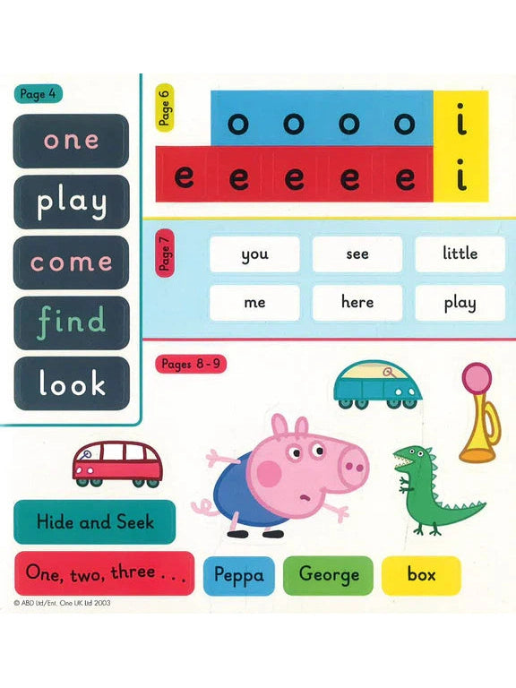 First Words with Peppa Level 1: Hide and Seek Sticker Activity Book (Paperback)