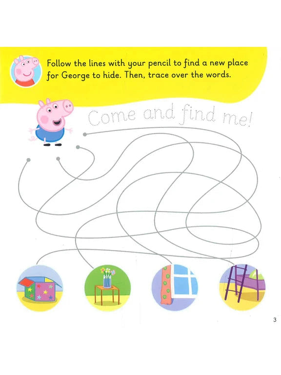 First Words with Peppa Level 1: Hide and Seek Sticker Activity Book (Paperback)