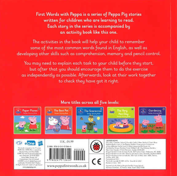 First Words with Peppa Level 1: Paper Planes Sticker Activity Book (Paperback)