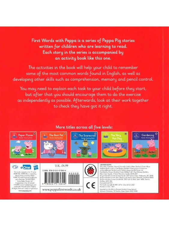 First Words with Peppa Level 1: Paper Planes Sticker Activity Book (Paperback)