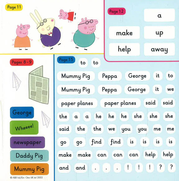 First Words with Peppa Level 1: Paper Planes Sticker Activity Book (Paperback)