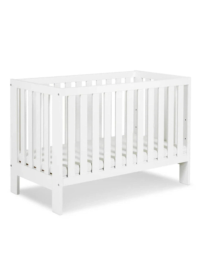Crib Amelia II White 120x60 cm with Safety Rail