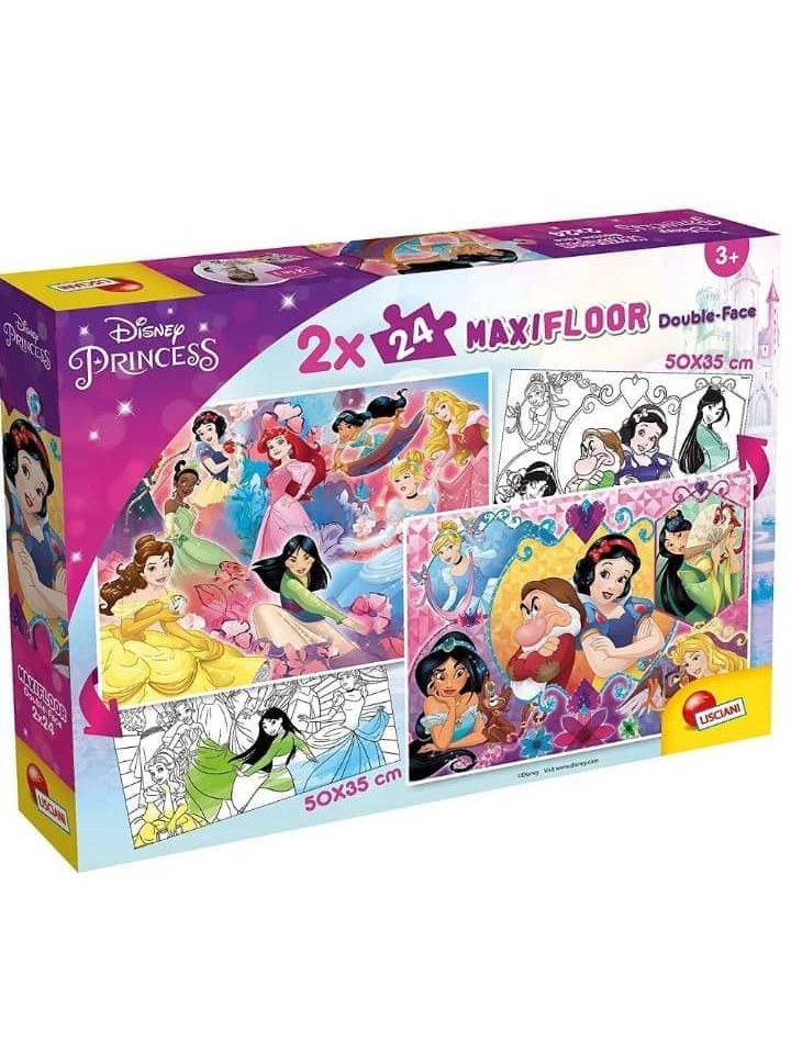 Disney Princess Puzzle Maxi Floor 2 x 24 Double Face