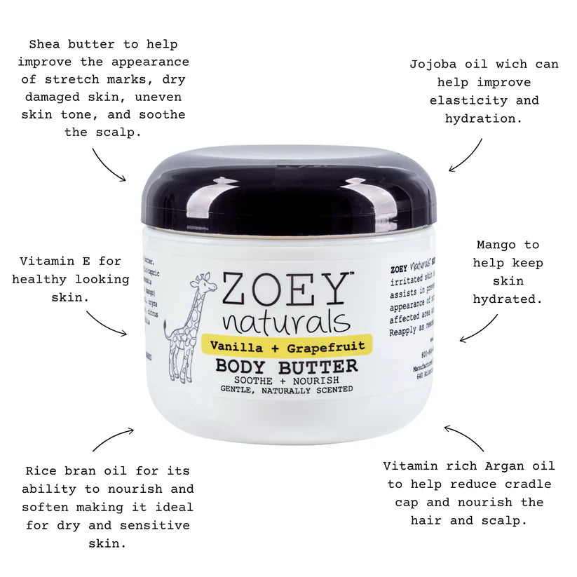 Zoey Naturals Vanilla Grapefruit Body Butter