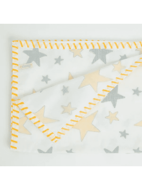 Superbaby Flies Over Town Blanket - Yellow