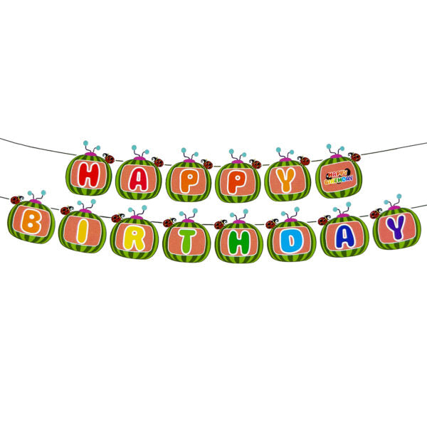 Cocomelon Happy Birthday Banner – Birthday Party Decoration