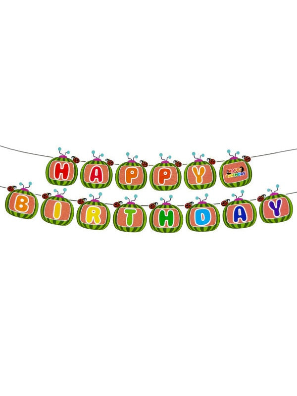 Cocomelon Happy Birthday Banner – Birthday Party Decoration
