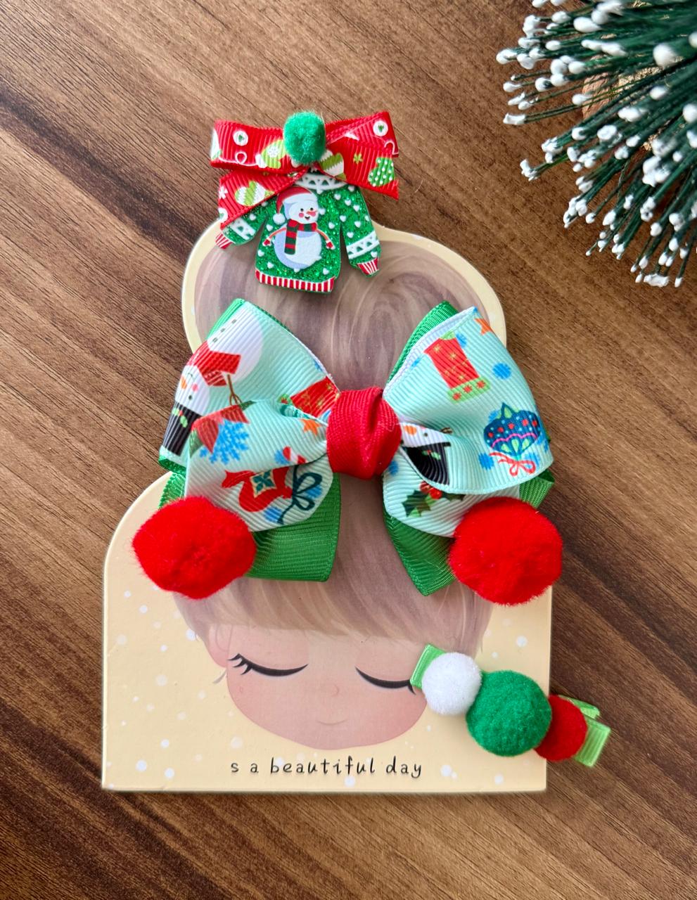 Bantyk Christmas Snowman 3 in 1 Hair Clip
