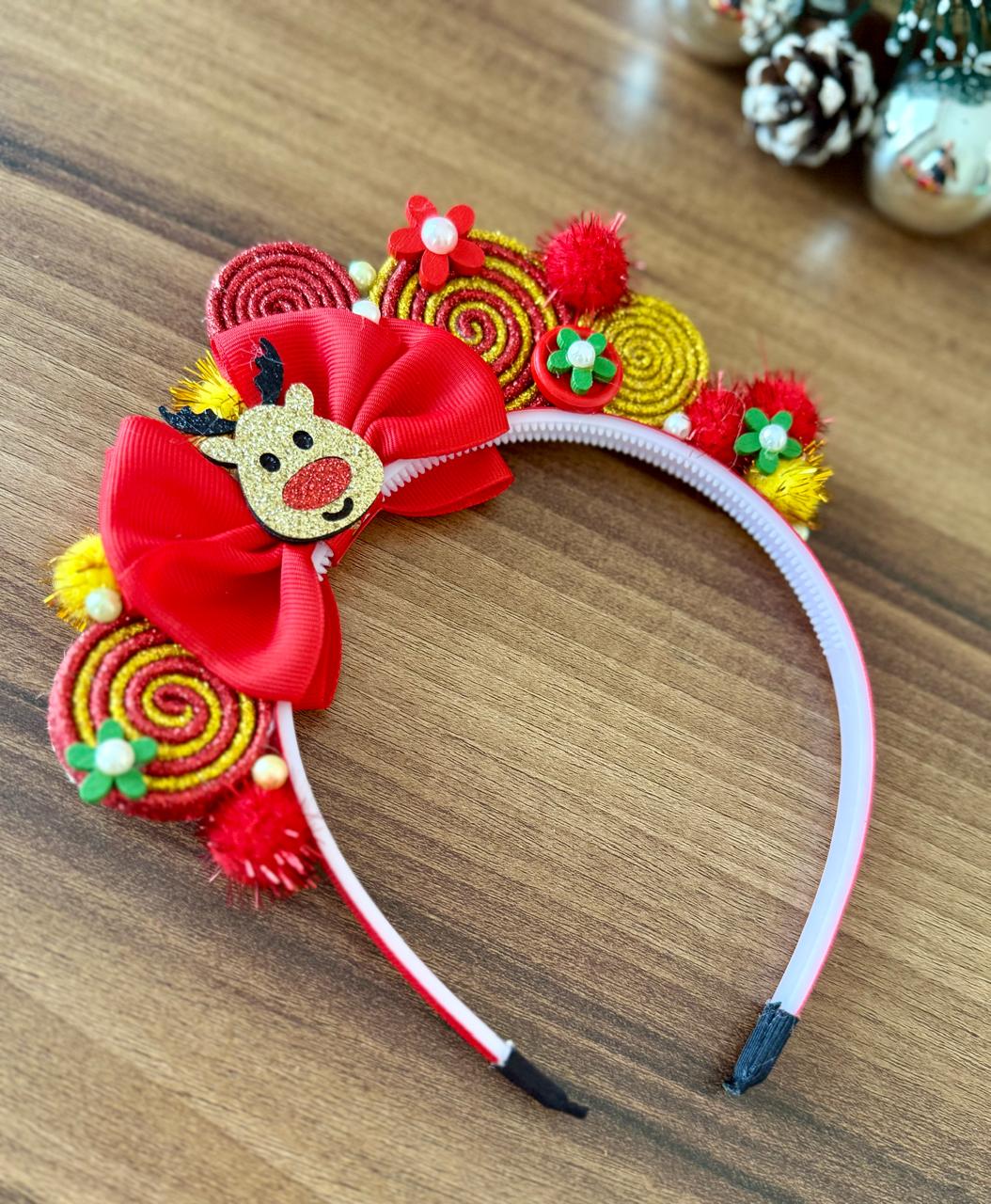 Bankyk Christmas Hairband with Rudolf