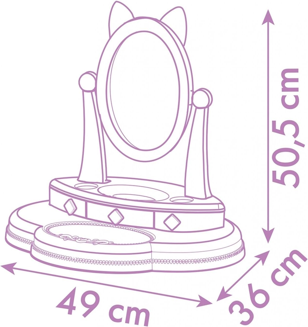 Gabby Dressing Table and Accessories (Outer Carton Torn)