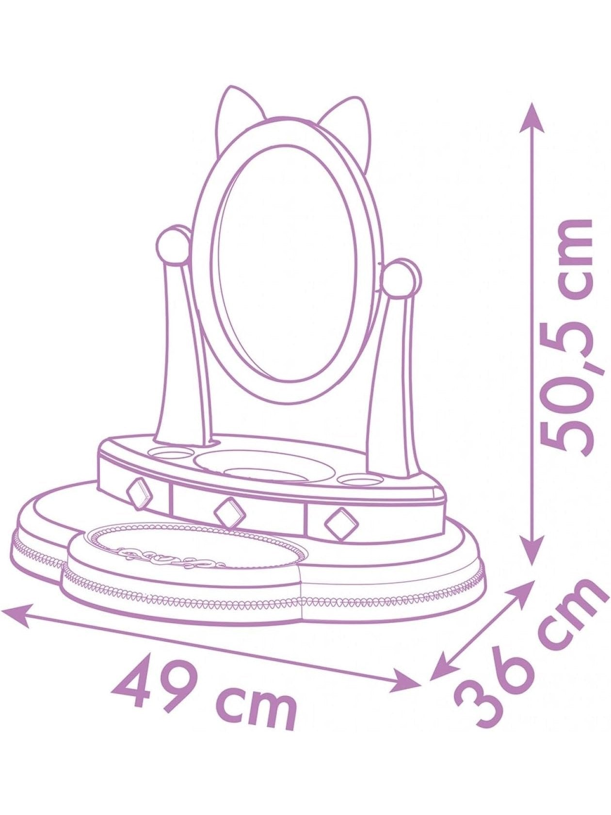 Gabby Dressing Table and Accessories (Outer Carton Torn)