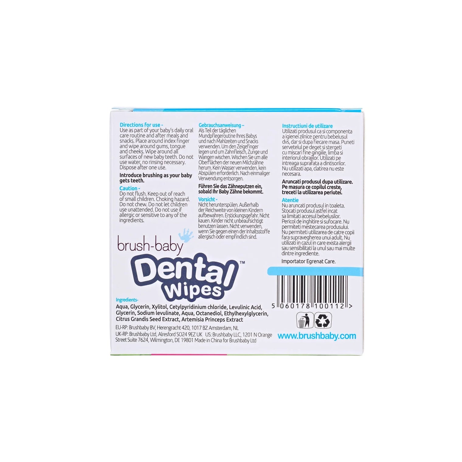 Brush-Baby Dental Wipes - New Packaging (28 wipes)