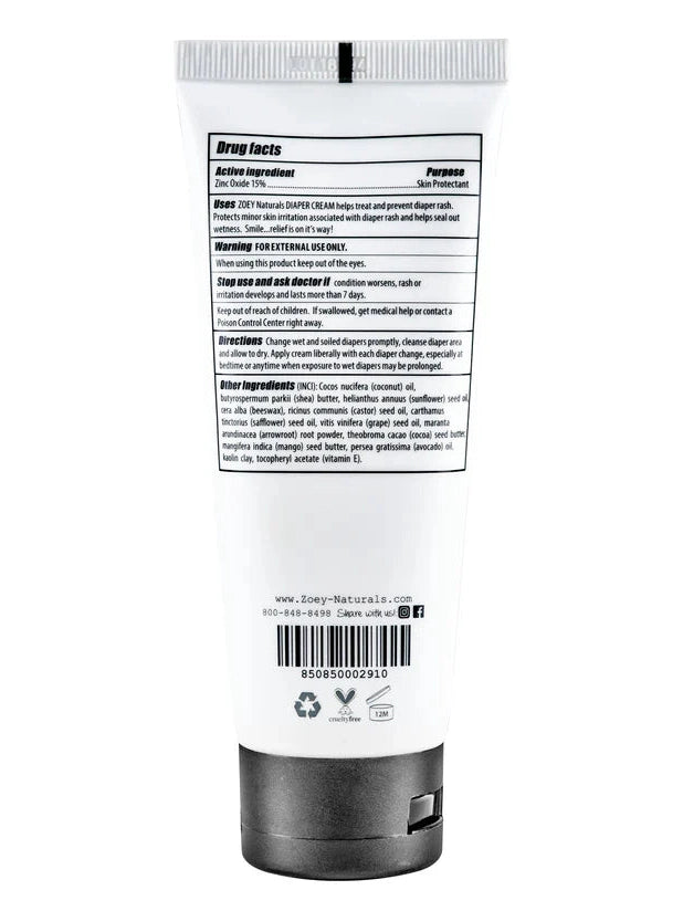 Zoey Naturals Fragrance Free Diaper Cream - 100ml