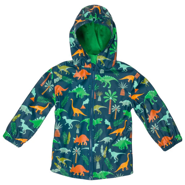 Boys Stephen Joseph Raincoats - Green Dino (4 Sizes Available)