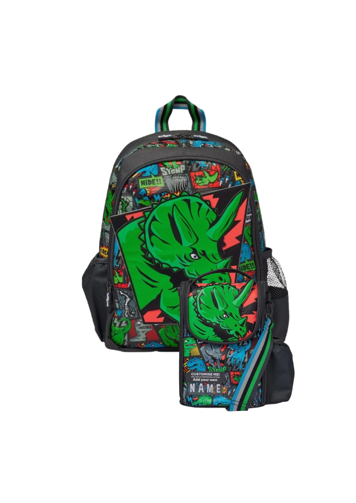 Smiggle Dino Triceratops Bundle Set - Backpack, and Lunch Bag