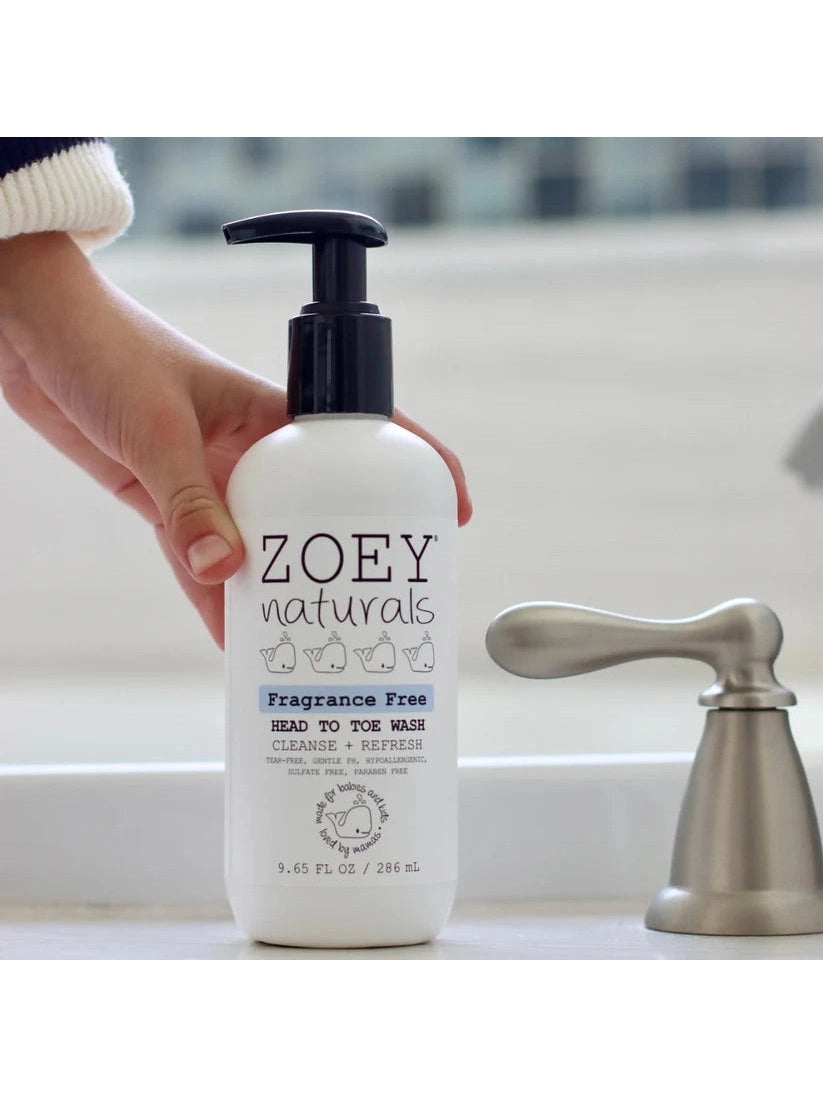 Zoey Naturals Fragrance Free Head To Toe Wash - 286ml