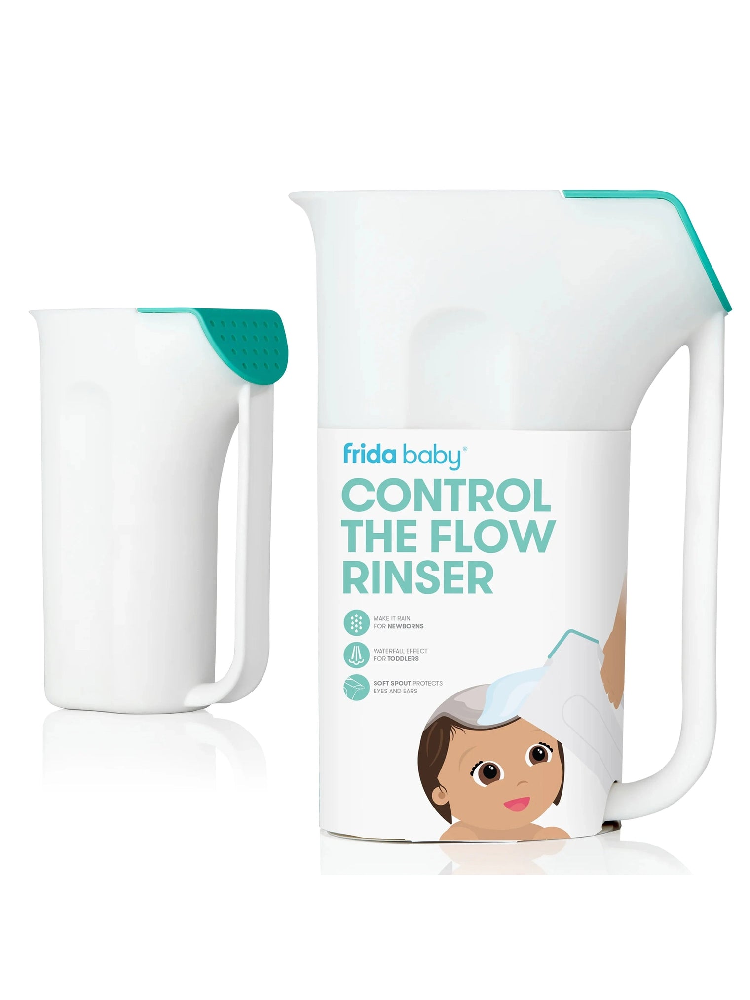 Frida Baby Control the Flow Polypropylene ABS Rinser - White