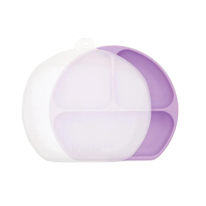 Bumkins Silicone Grip Dish with Lid -3 Section (4 colors available)