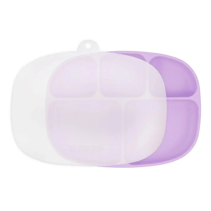 Bumkins Silicone Grip Dish with Lid - 5 Section (4 colors available)