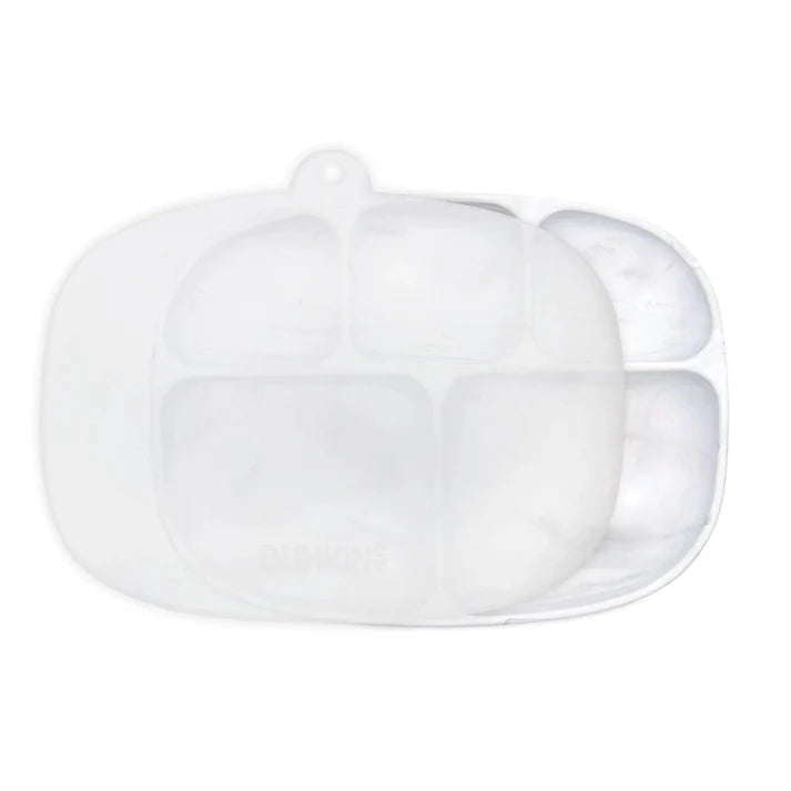 Bumkins Silicone Grip Dish with Lid - 5 Section (4 colors available)