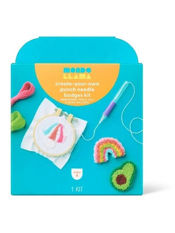 Mondo Llama Create-your-own-Punch Needle Keychain Kit