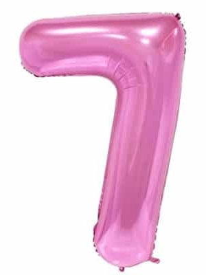 32 Inch Pink Number Foil Balloons