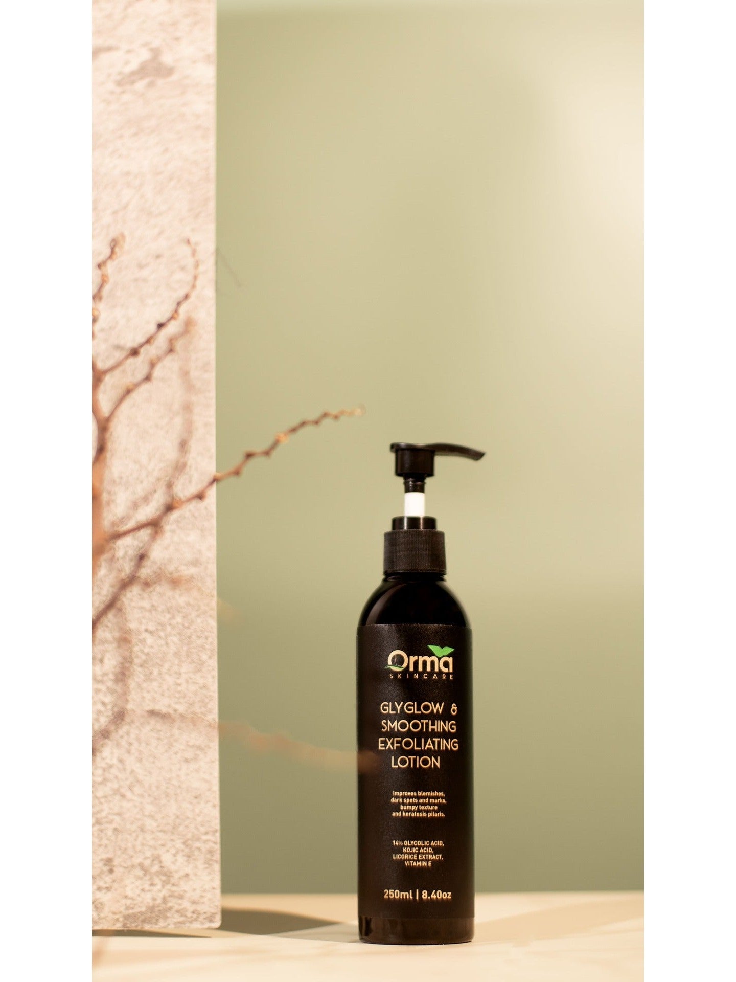 Orma Skincare Glyglow & Smoothing Exfoliating Lotion (250ml | 8.40oz)