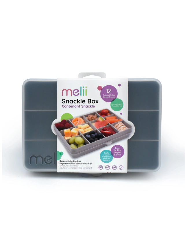 Melii 12 compartment Snackle Box (Grey)